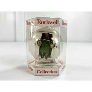 New Vintage 1984 Norman Rockwell Dave Grossman Christmas 3" Ornament 10th Ltd Ed
